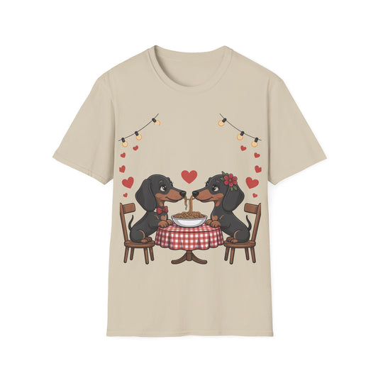 Romantic Dachshund Dinner T-Shirt