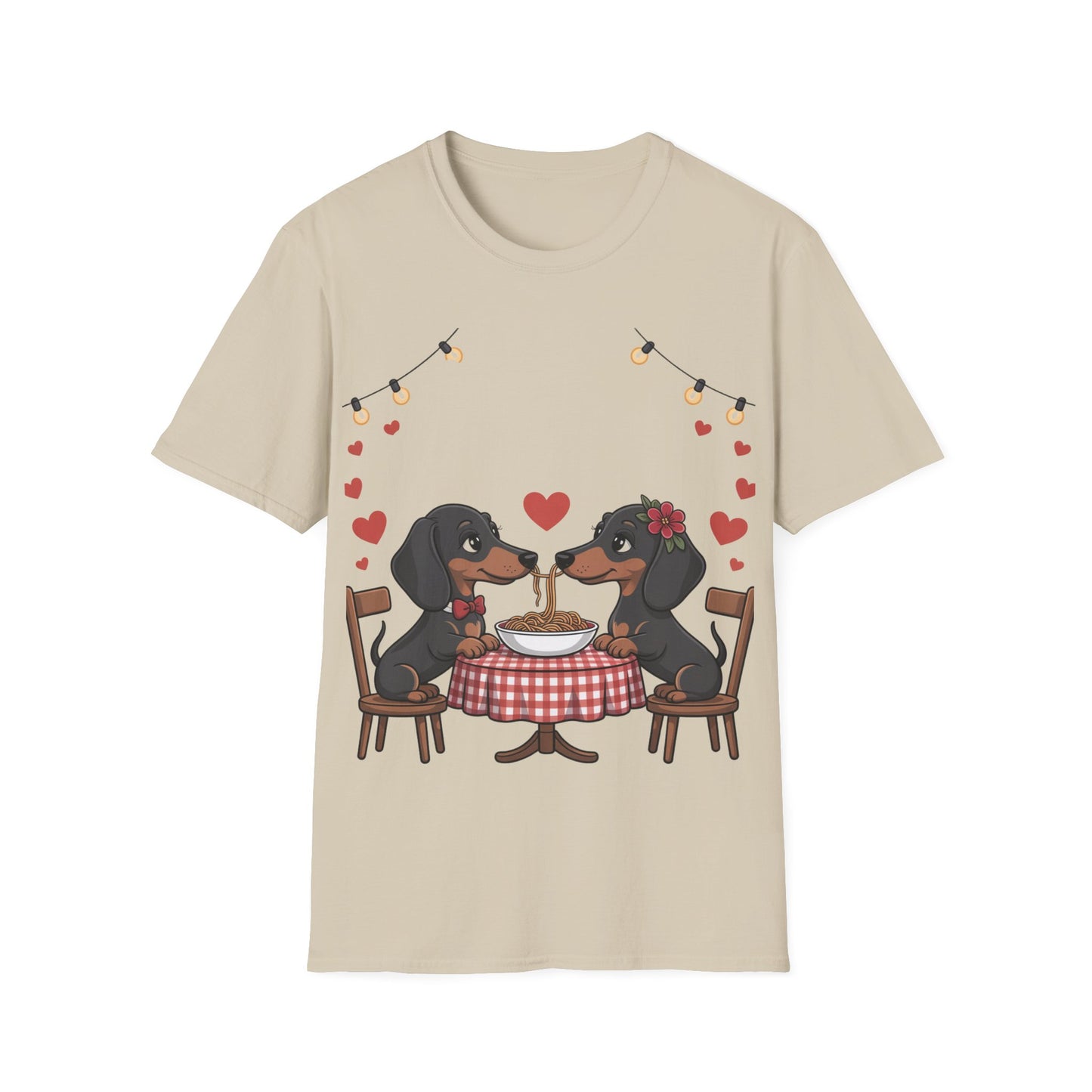 Romantic Dachshund Dinner T-Shirt