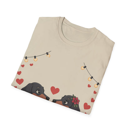 Romantic Dachshund Dinner T-Shirt